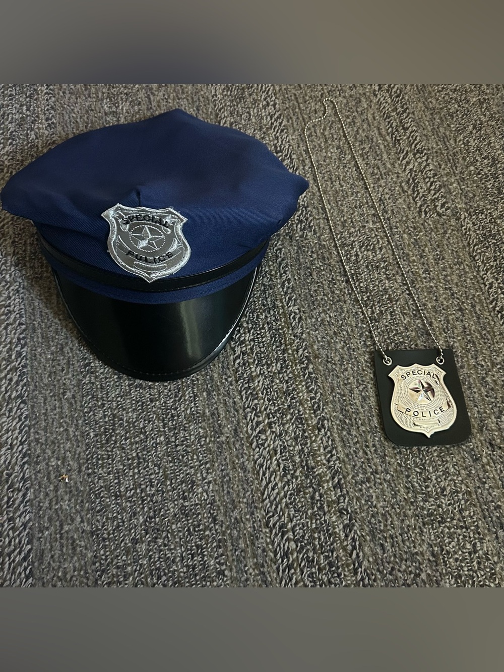 Special Police Officer Hat and Badge Costume